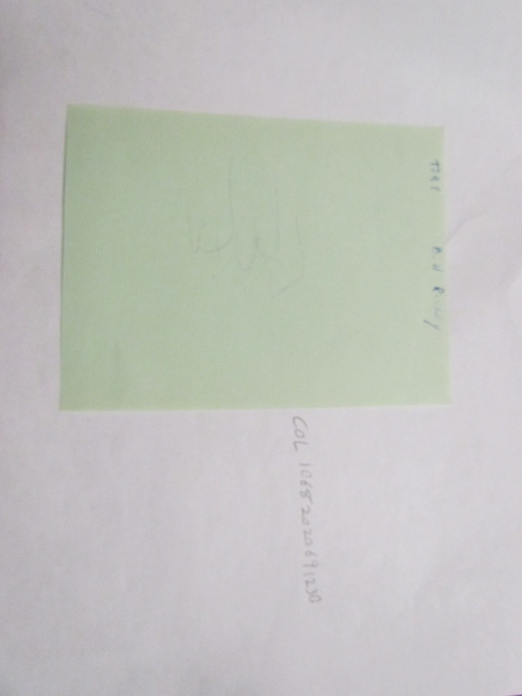 Bill Risley Signed Cut/ Paper