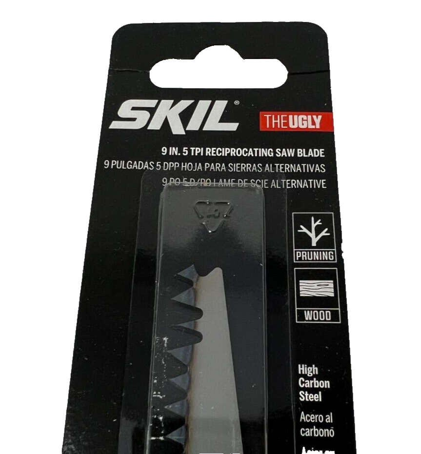 1 NIP SKIL 9 in. Carbon Steel Reciprocating Saw Blade 5 TPI THE UGLY Blade