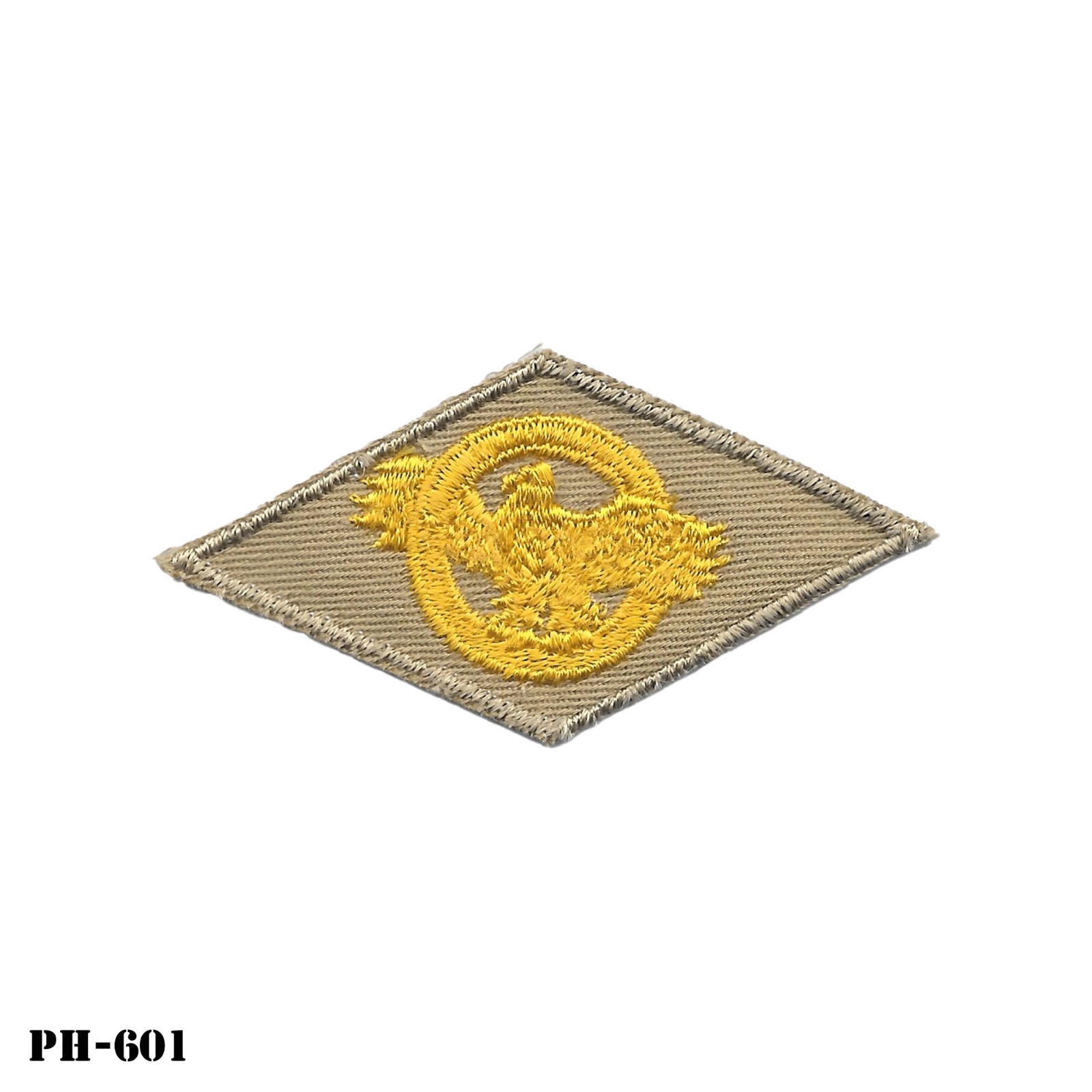 Ruptured Duck WWII Cut Edge Sew On Patch ~ Khaki 1945 Original ~ US Army ~ NOS