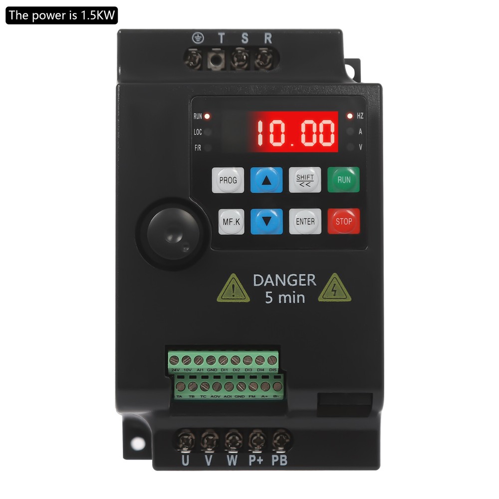 2 HP 3 Phase Motor Variable Frequency Drive VFD Speed Controller 220VAC 1.5KW 7A