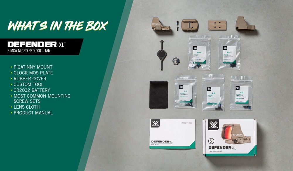 Vortex Defender XL - Tan (DFXL-MRD5-T)