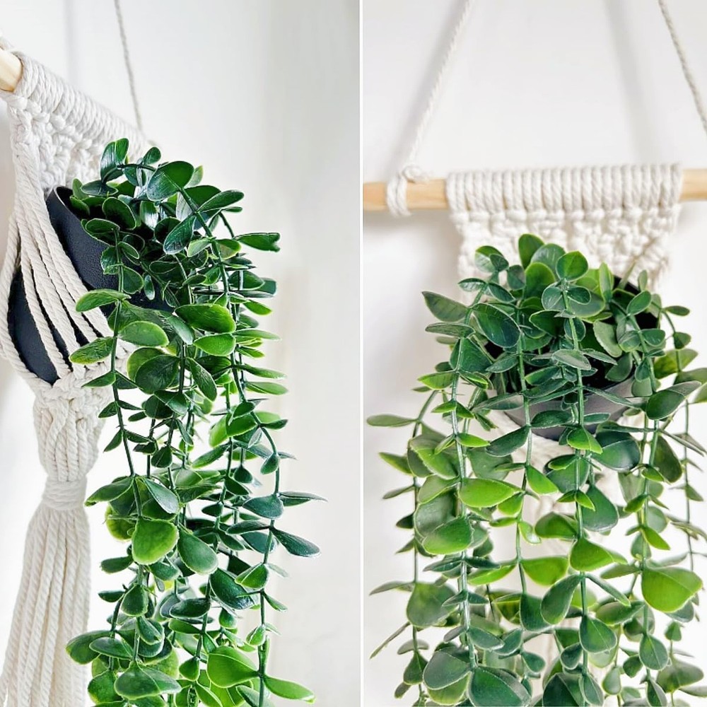 Artificial Eucalyptus Wall Hanging Decor, Artificial Hanging Greenery Plants,...