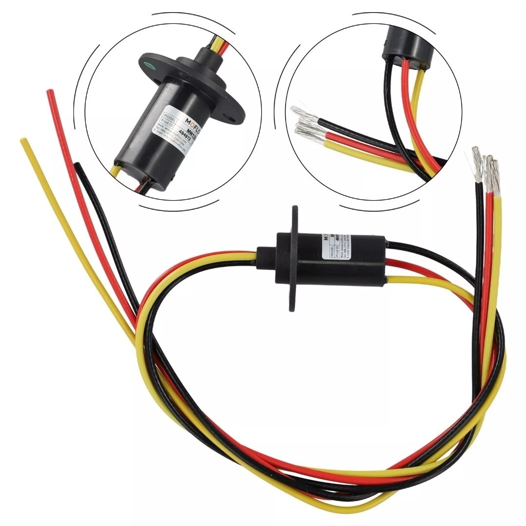 MW1330 Conductive Slip Ring 150RPM 22OD 3-wire 30A Low Noise Low Torque