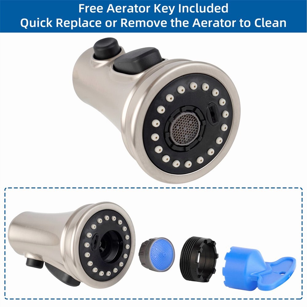 Kitchen Faucet Head Replacement, Pull Down Faucet Spray Head with 9 Adapters