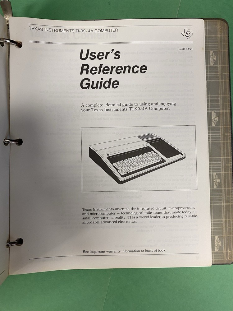 Vintage Texas Instruments TI-99/4A Computer Beginners Basic Book User Guides Etc