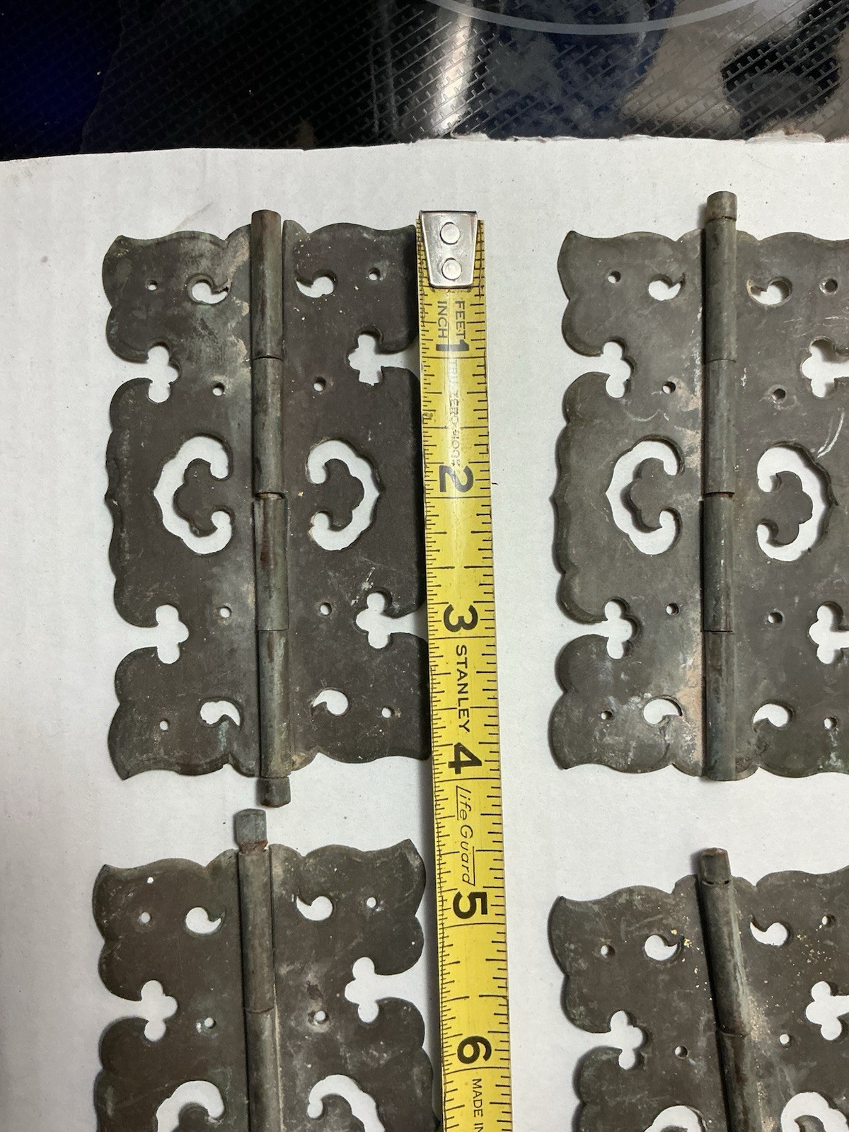 Original Antique 19th/20th Century Brass Period Hinges Spectacular! Priced pair