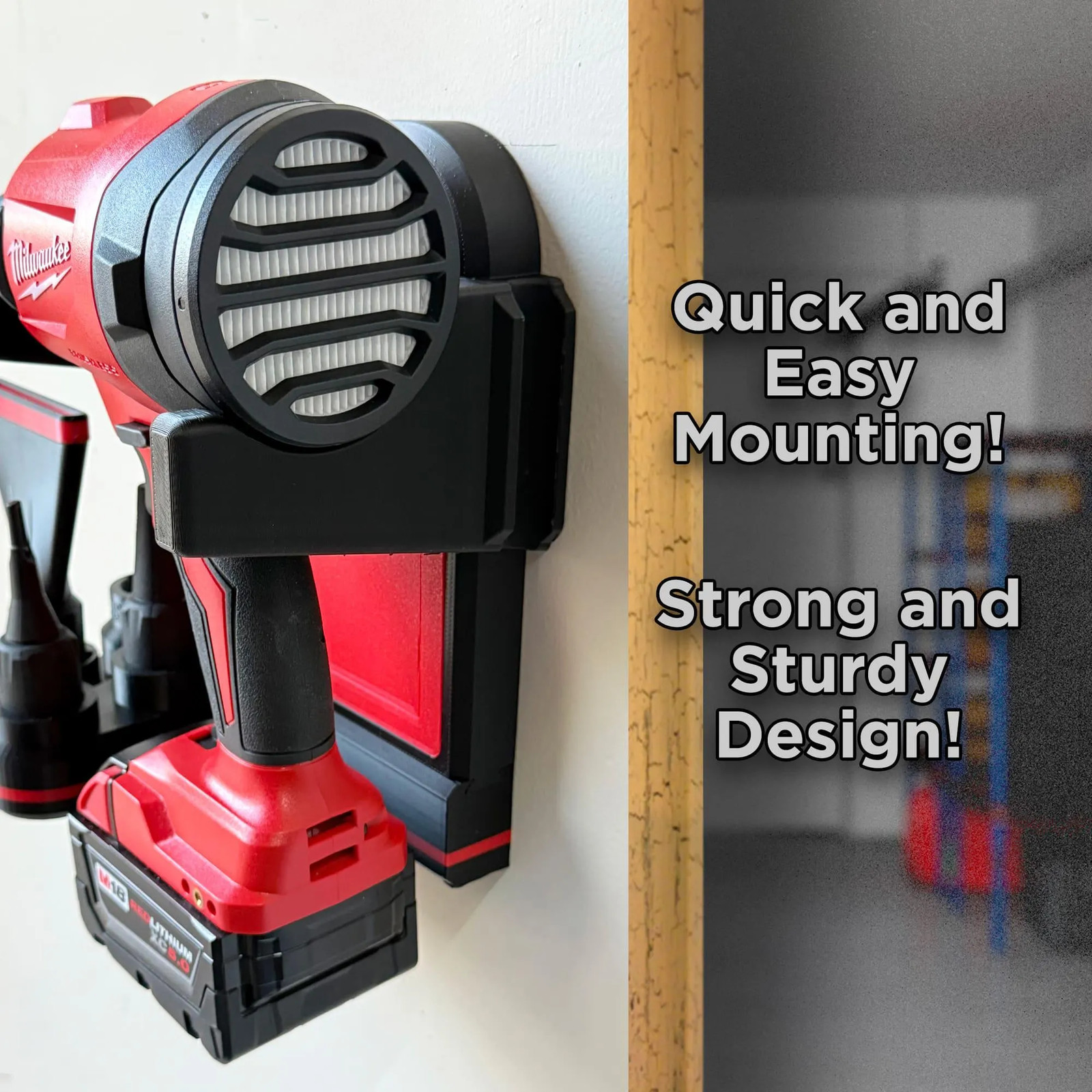 Wall Mount for Milwaukee Precision Blower – Model 0887-20