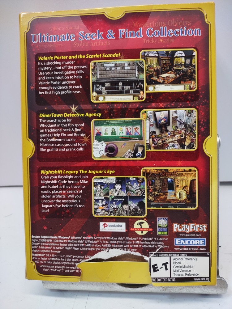 Ultimate Seek & Find Collection 3-Pack PC Mac Hidden Object Game PlayFirst