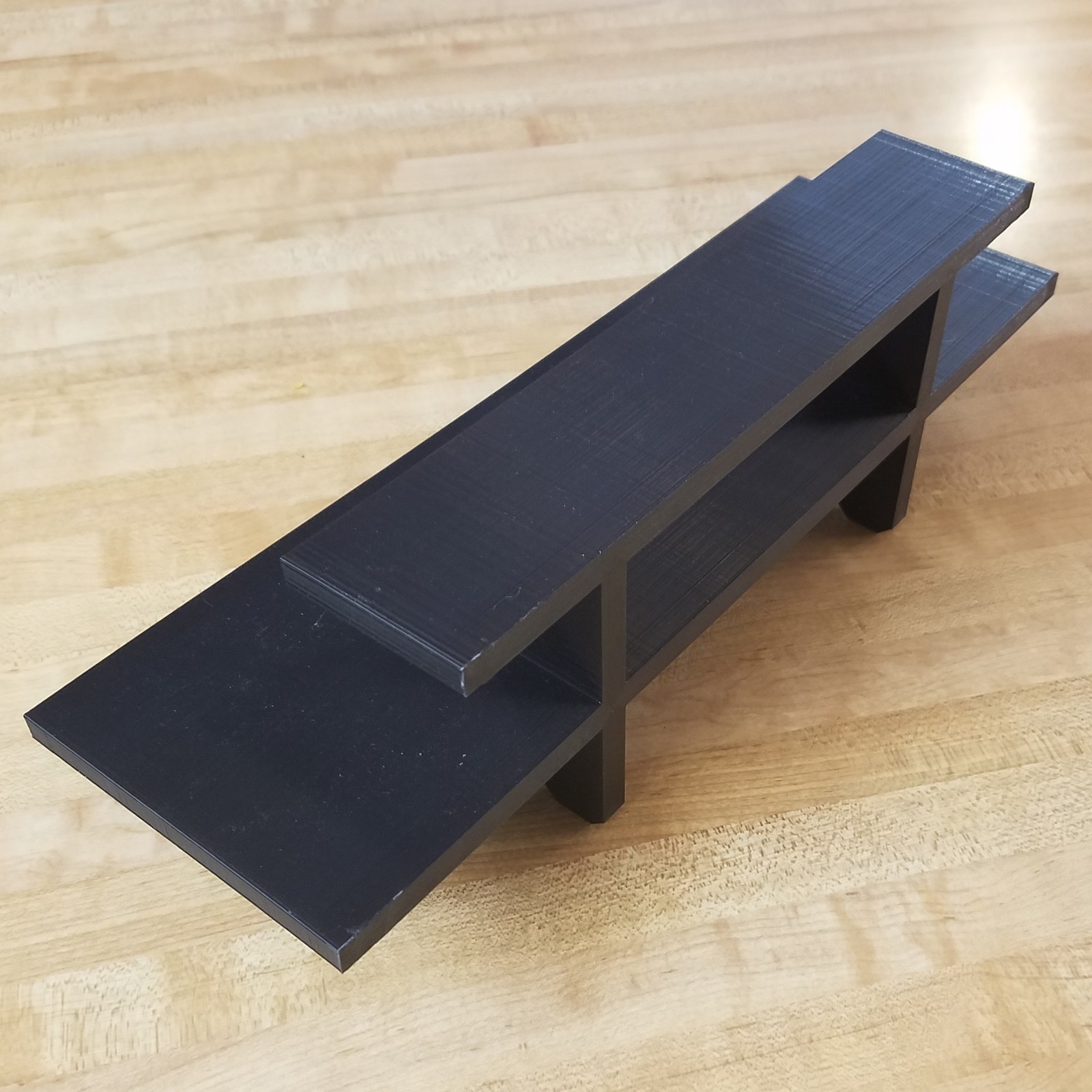 12 inch - 2-Tier Black Riser Display Stand Shelf - For Small Such as Funko Pops