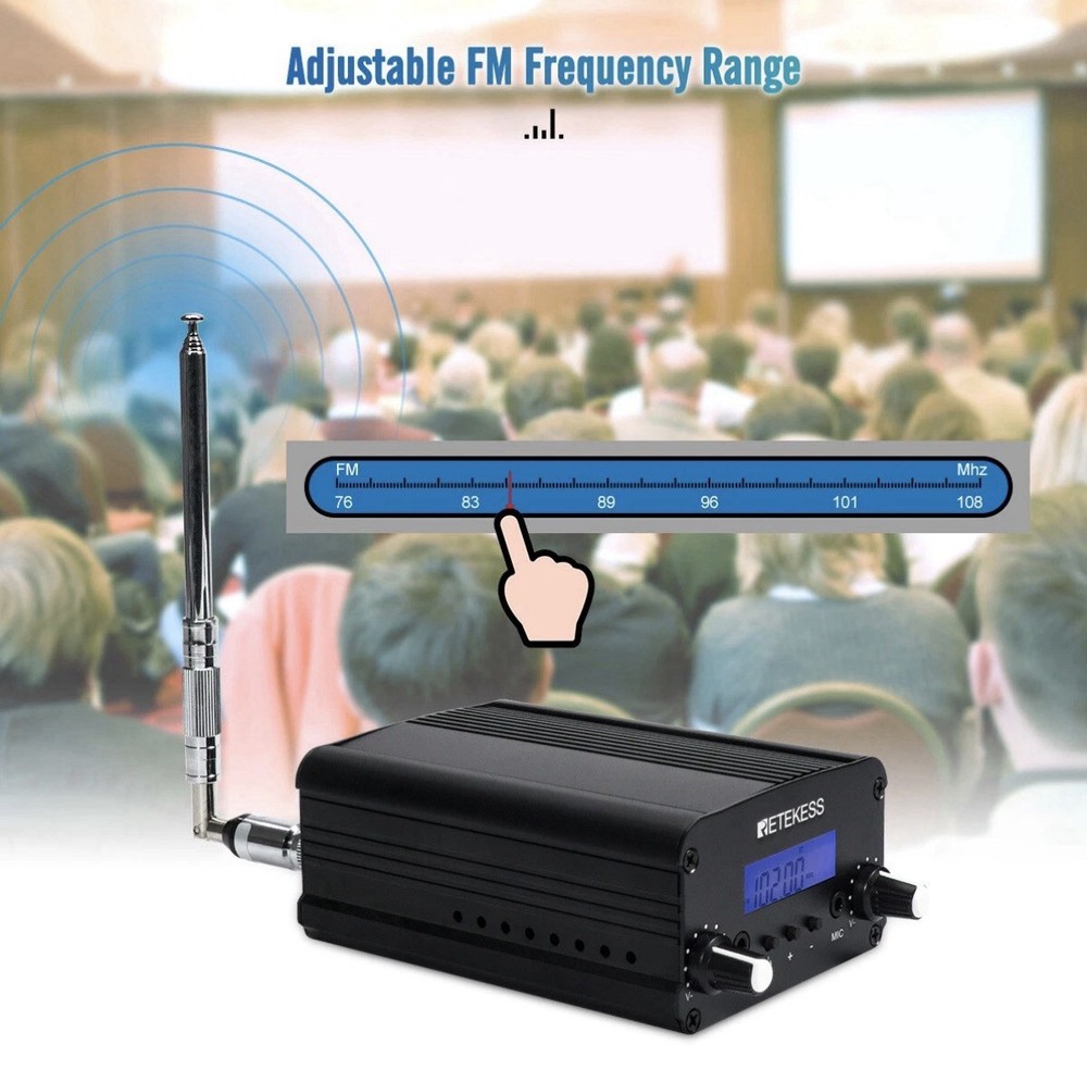 FM Broadcast Transmitter TR509 7W FM Radio Transmitter, Long Range Transmitter