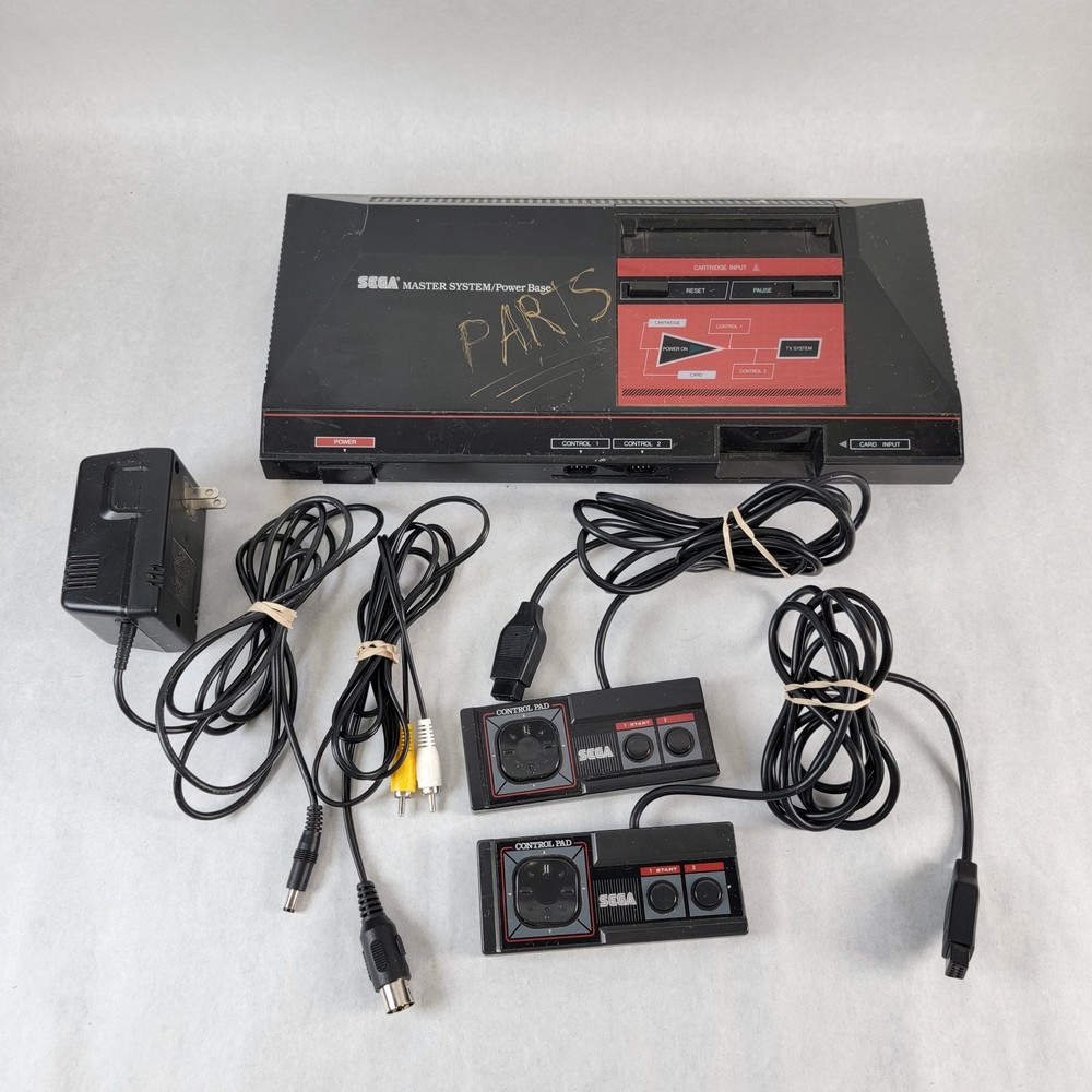 For Parts Not Working SEGA Master System 3010 Console and Controllers with Cords