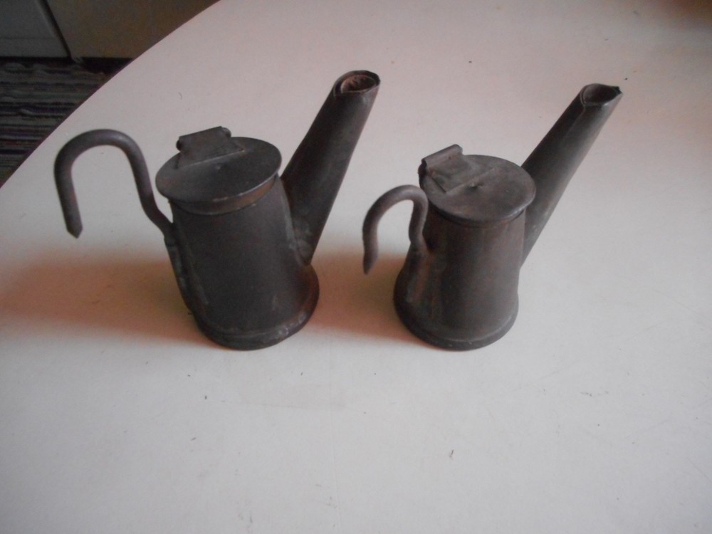 2 antique Miner's Cap Lamps