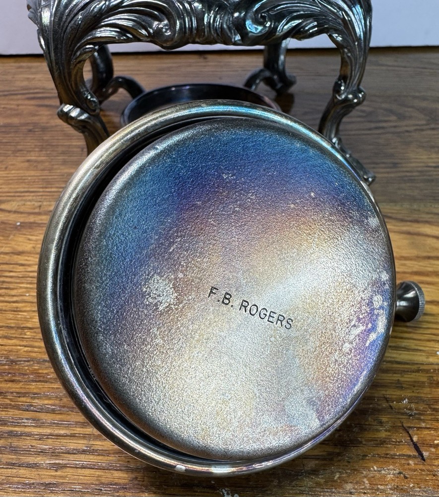Antique 1883 F.B. FB Rogers Silver CO Coffee Urn Pot Tea Silver-plated 1 Burner