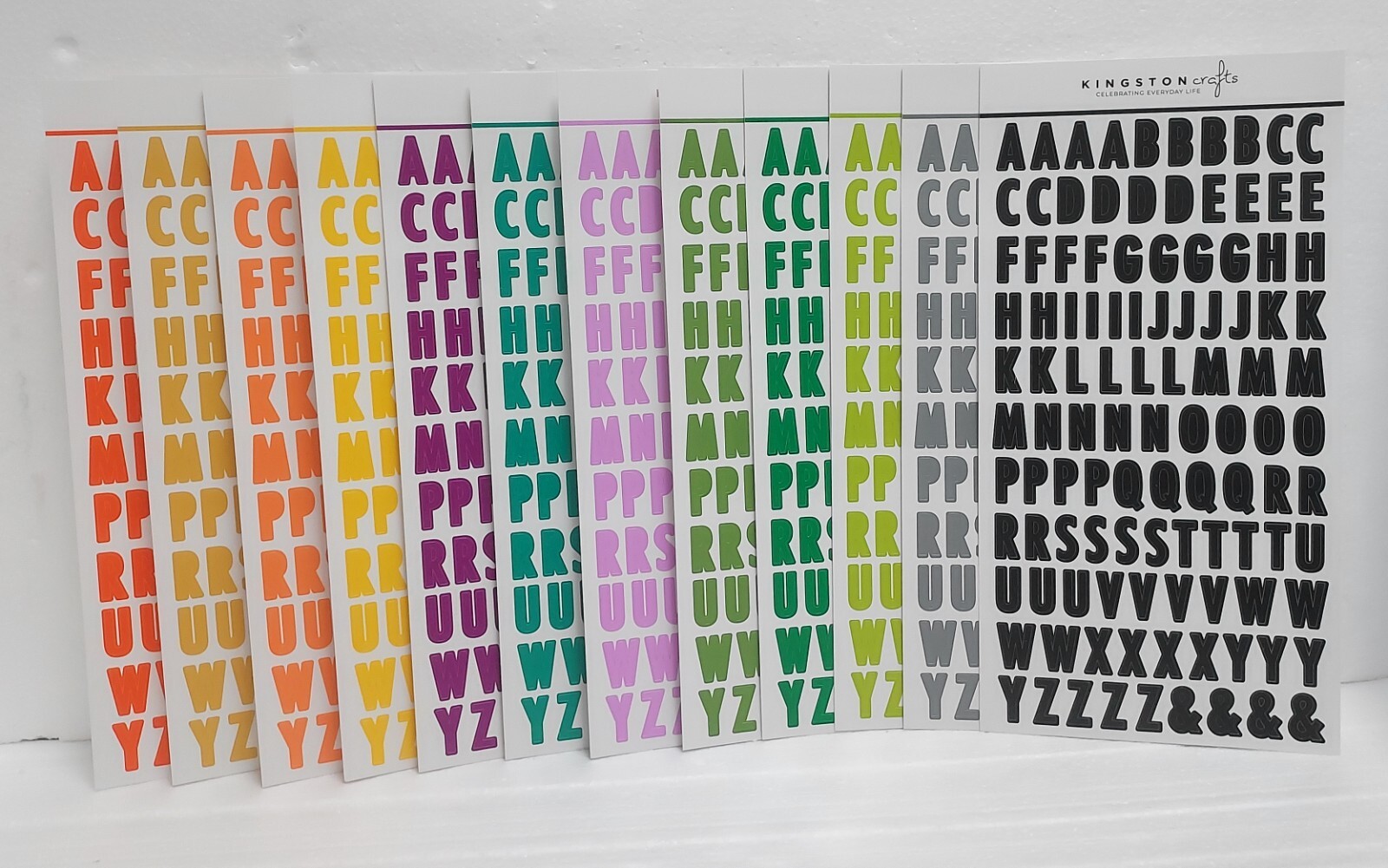 Kingston Crafts Cardstock Alphabet Stickers, Color Combo-A: 2,520-pcs! 808621