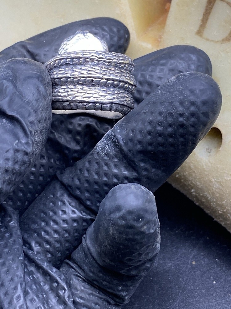 Cobra Ring Solid Sterling Silver Size 8