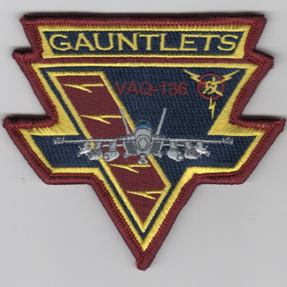 US NAVY VAQ-136 GAUNTLETS EA-18G 'FRONTAL' Triangle (Maroon)