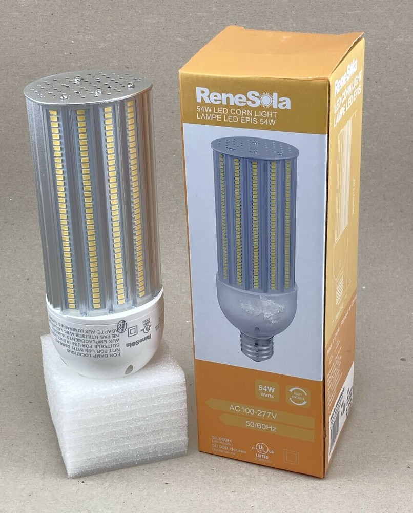 ReneSola 54W LED Corn Light,  4000K, E39, AC100-277v