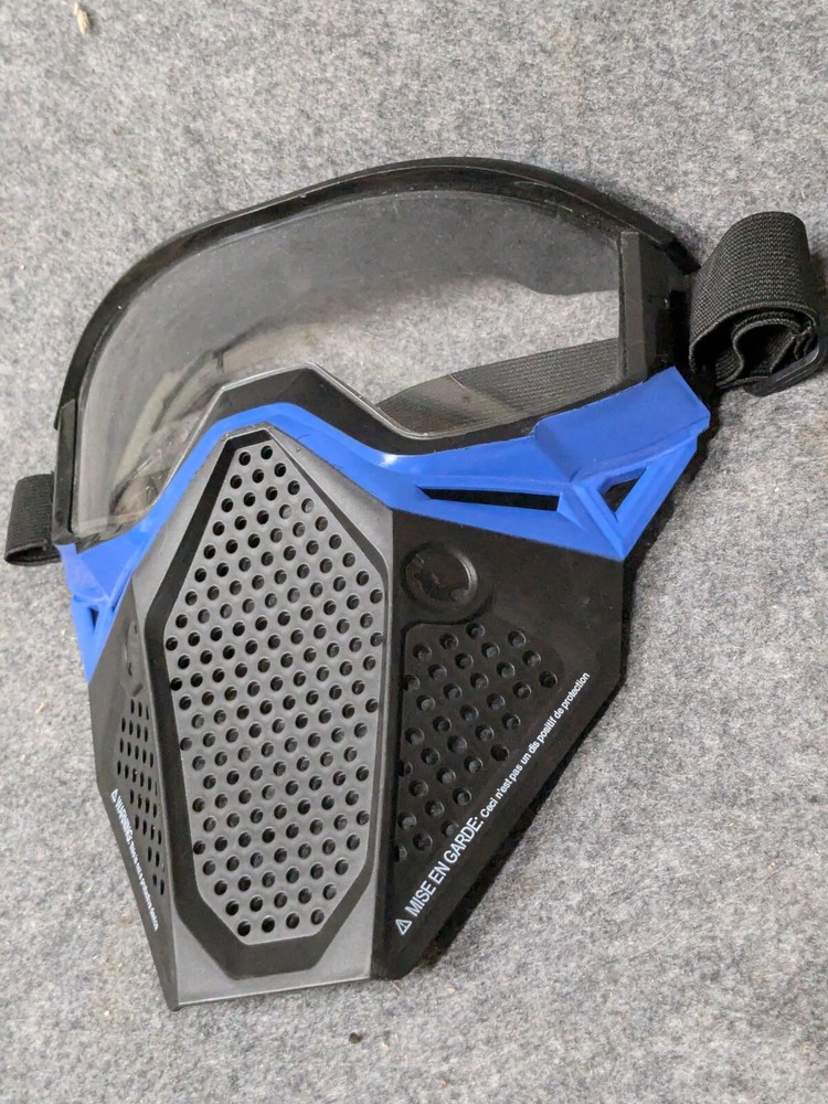 Black/Blue Airsoft tactical face mask