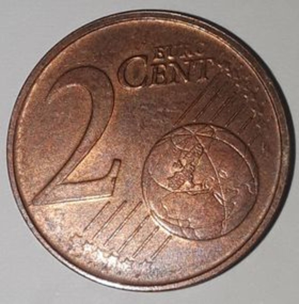 2 cent Error Euro Cent 2005 Coin Multiple Die Breaks Obverse /Reverse Rare Error
