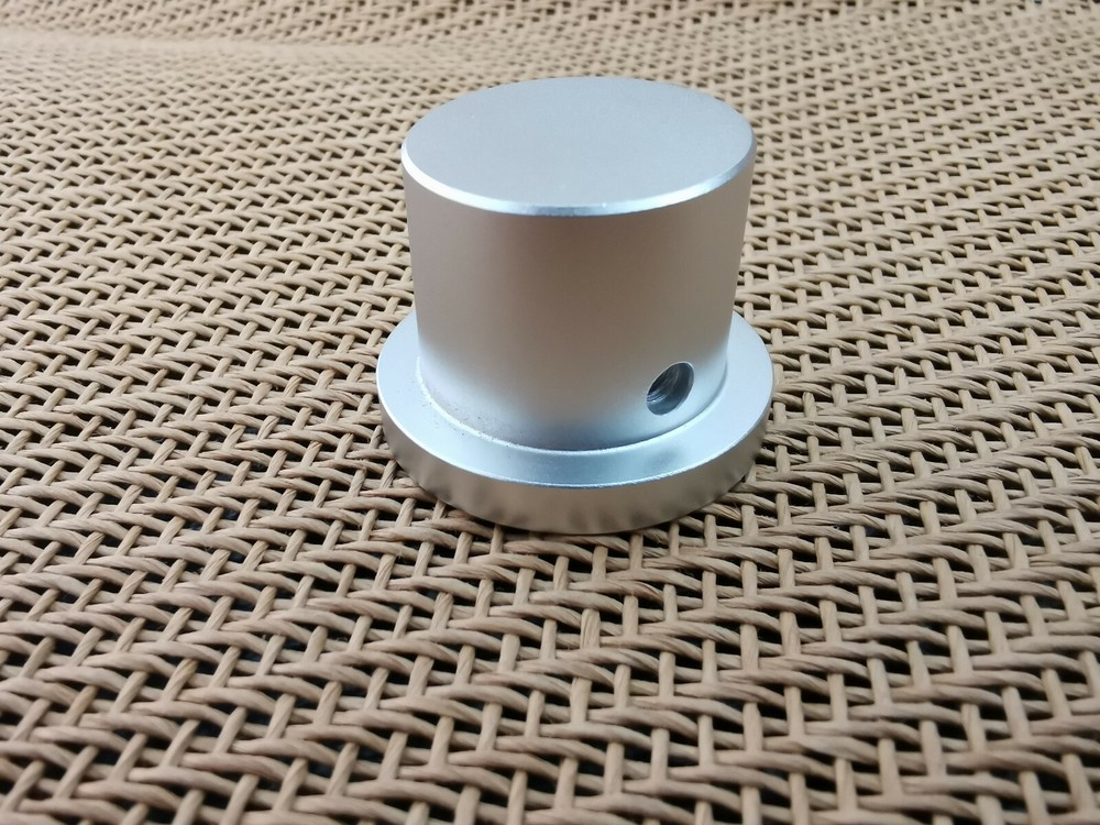 34mmx26x25 H Solid Aluminum CD Player Amplifier Volume Rotary 1/4" Silver Knob