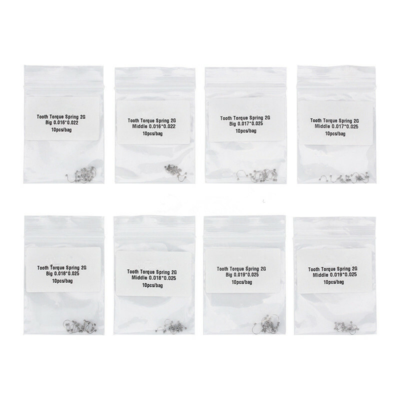 10 Pcs Dental Orthodontic Anterior Torque Rectangular Spring S/M/L Universal