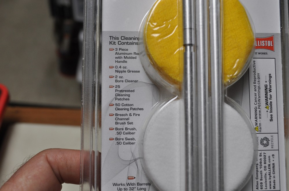 Black Powder Muzzleloader Gun Cleaning Kit Allen™ Thunder Cloud® 50 Caliber New!