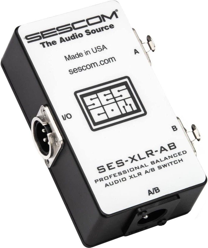 Sescom SES-XLR-AB Balanced Audio Pro Grade XLR A/B Passive Convert Switch