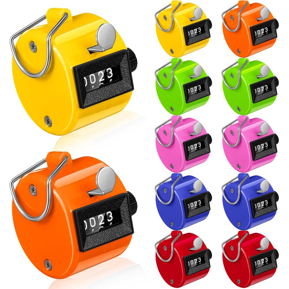 12 Pcs Hand Tally Clicker Counter  4 Digit Clickers for Scoring & Coaching