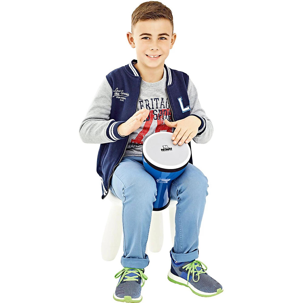 Nino Elements Mini Synthetic Djembe Blue Berry