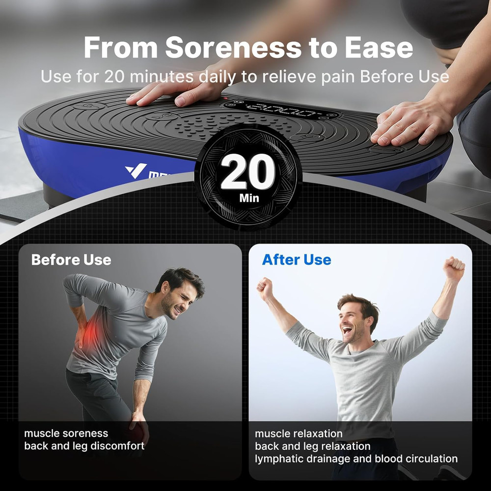 Vibration Plate Exercise Machine, Vibrating Platform for Lymphatic Drainage Weig