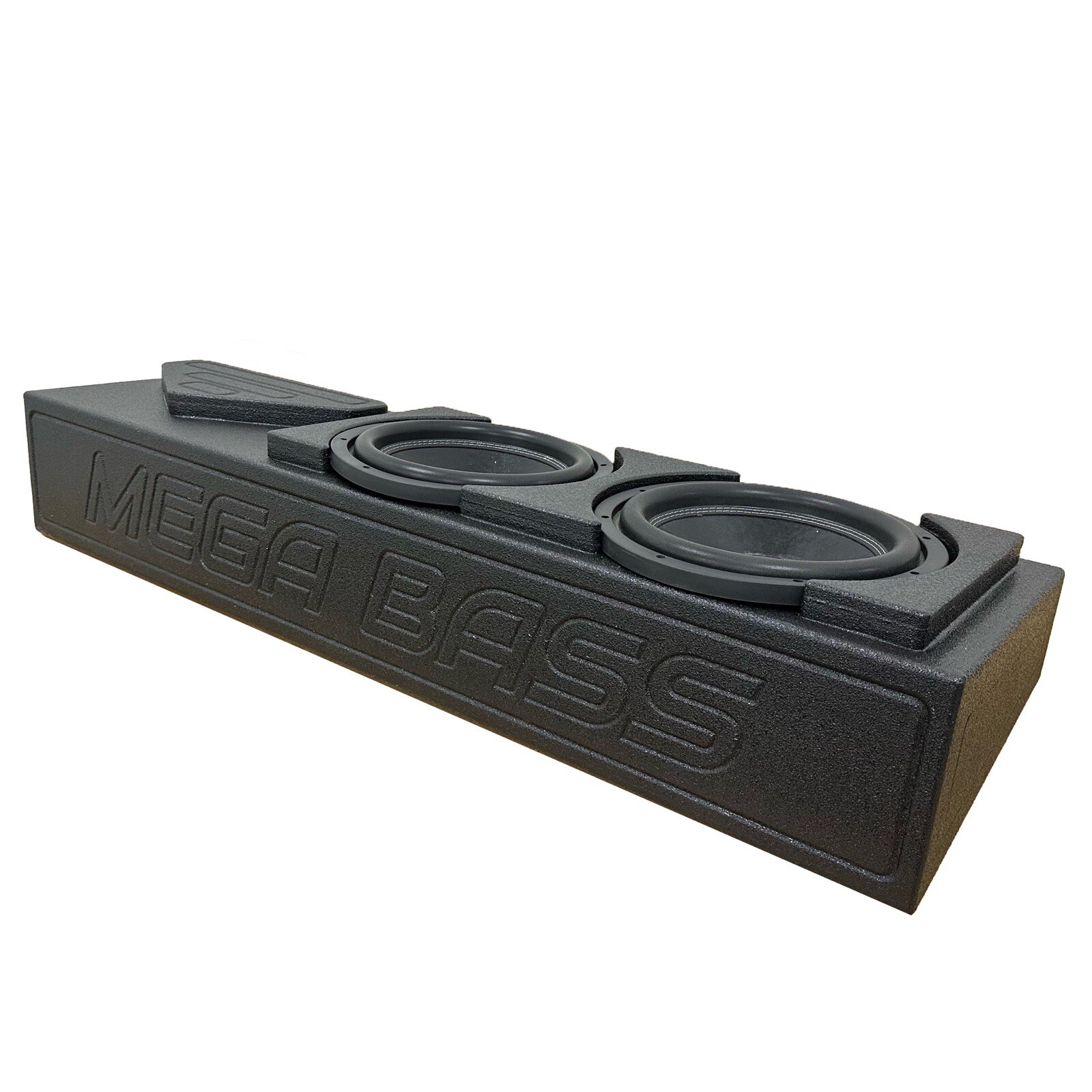 Mega Bass Subwoofer Box Ford F150 09-23 F250 17-23 Crew Cab 2x12 Ported Upfire