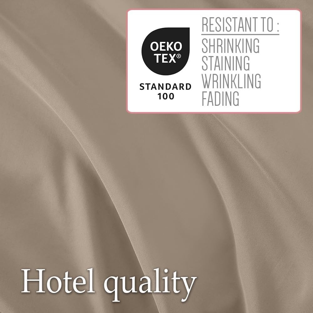 4-Piece King Bed Sheet Set - Extra Deep Pocket, Soft Microfiber, Fade Resistant