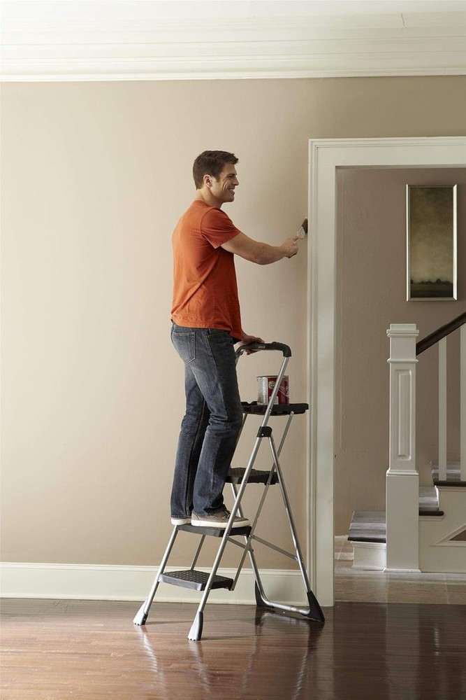 Max Steel Work Platform - Easy Fold One-Hand Lock, 225 lbs Capacity, Black