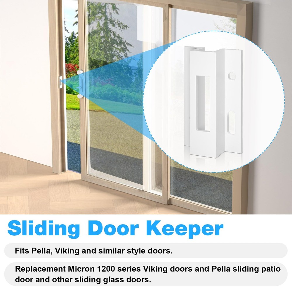 Patio Sliding Door Keeper／Hook Style Latch／E 2124 Latch Lock 1 Pack
