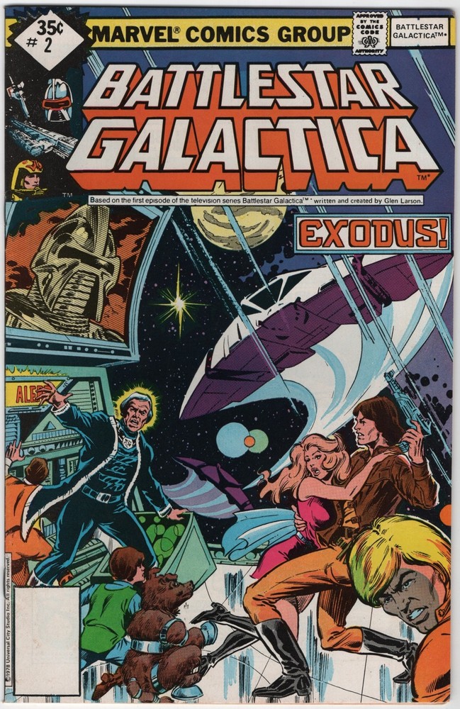 Battlestar Galactica Comic Book #2 Marvel Comics 1979 Bagged Version VERY FINE-