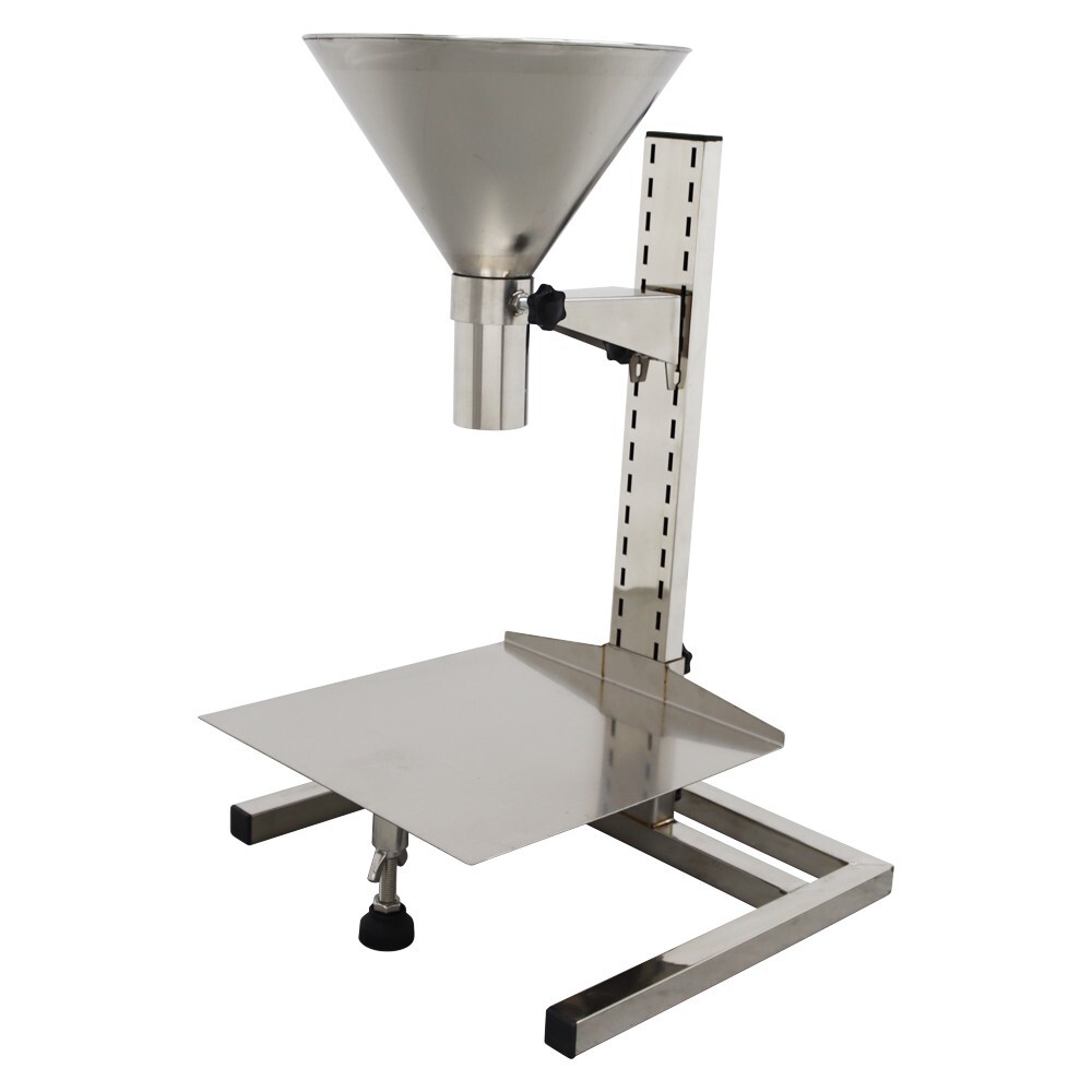 Stainless 4cm Feeding Hopper with Support Stand Lifting platform Height Adjust