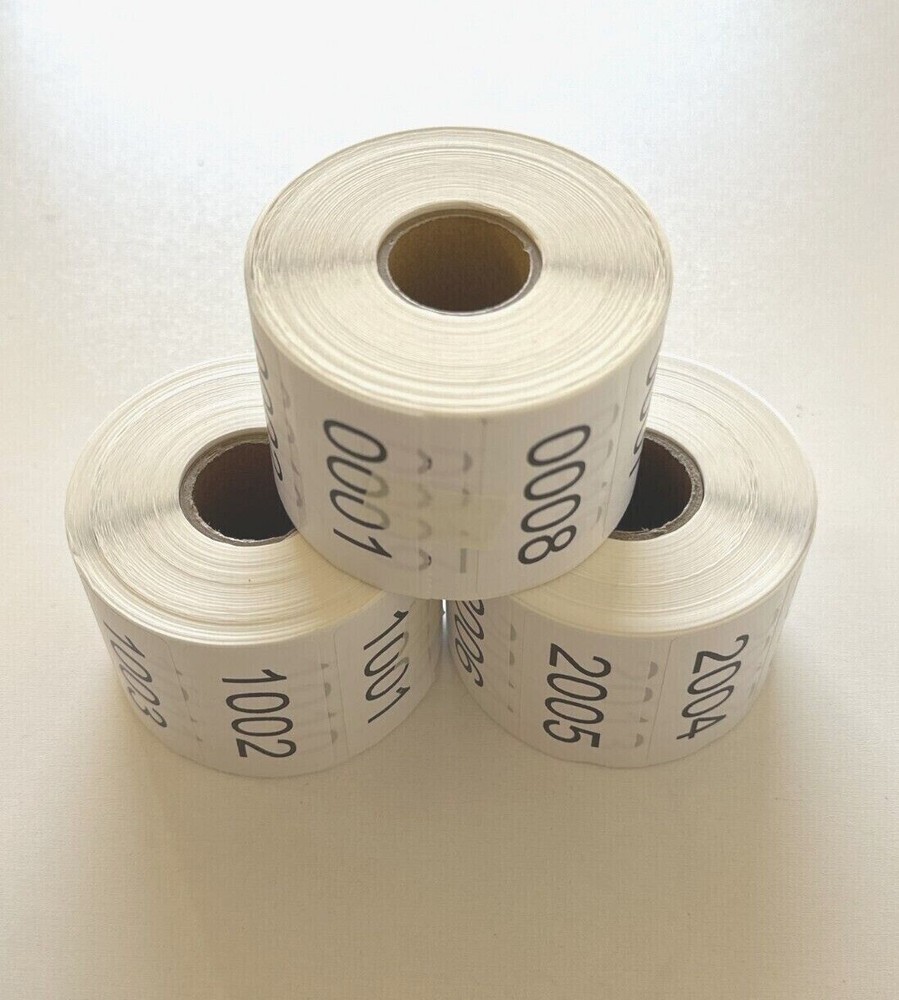 3000 Labels Consecutive Number Inventory Stickers Labels 2" x 1" Customize