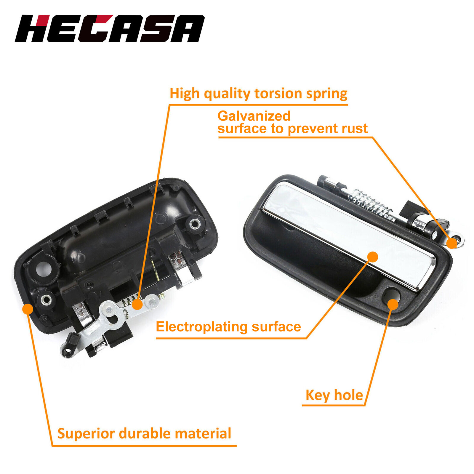 For Toyota Tacoma 1995-04/HILUX 2004-2012 Front Outside Outer Door Handle Pair