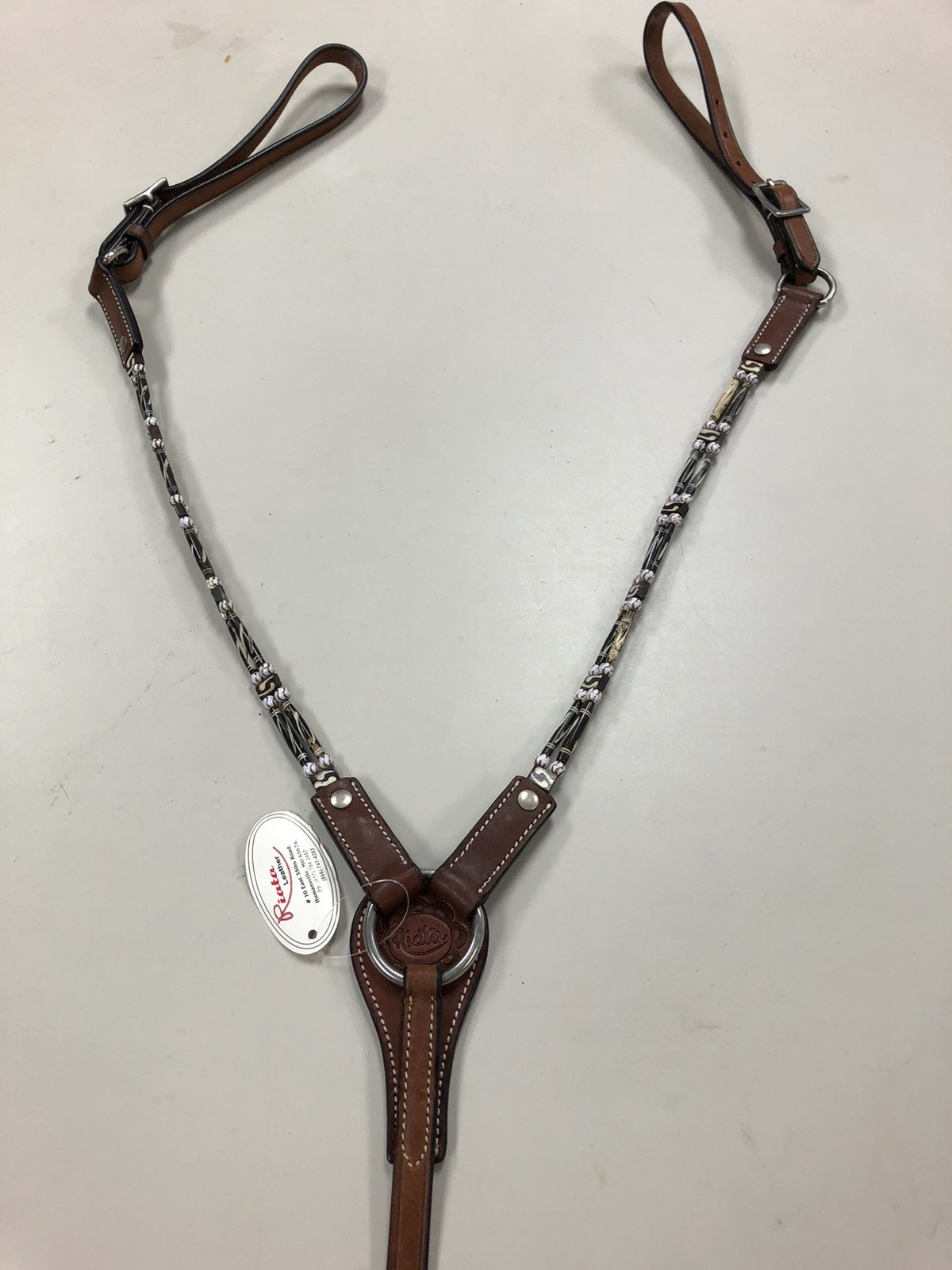 Riata Leather Headstall Breast Collar Set