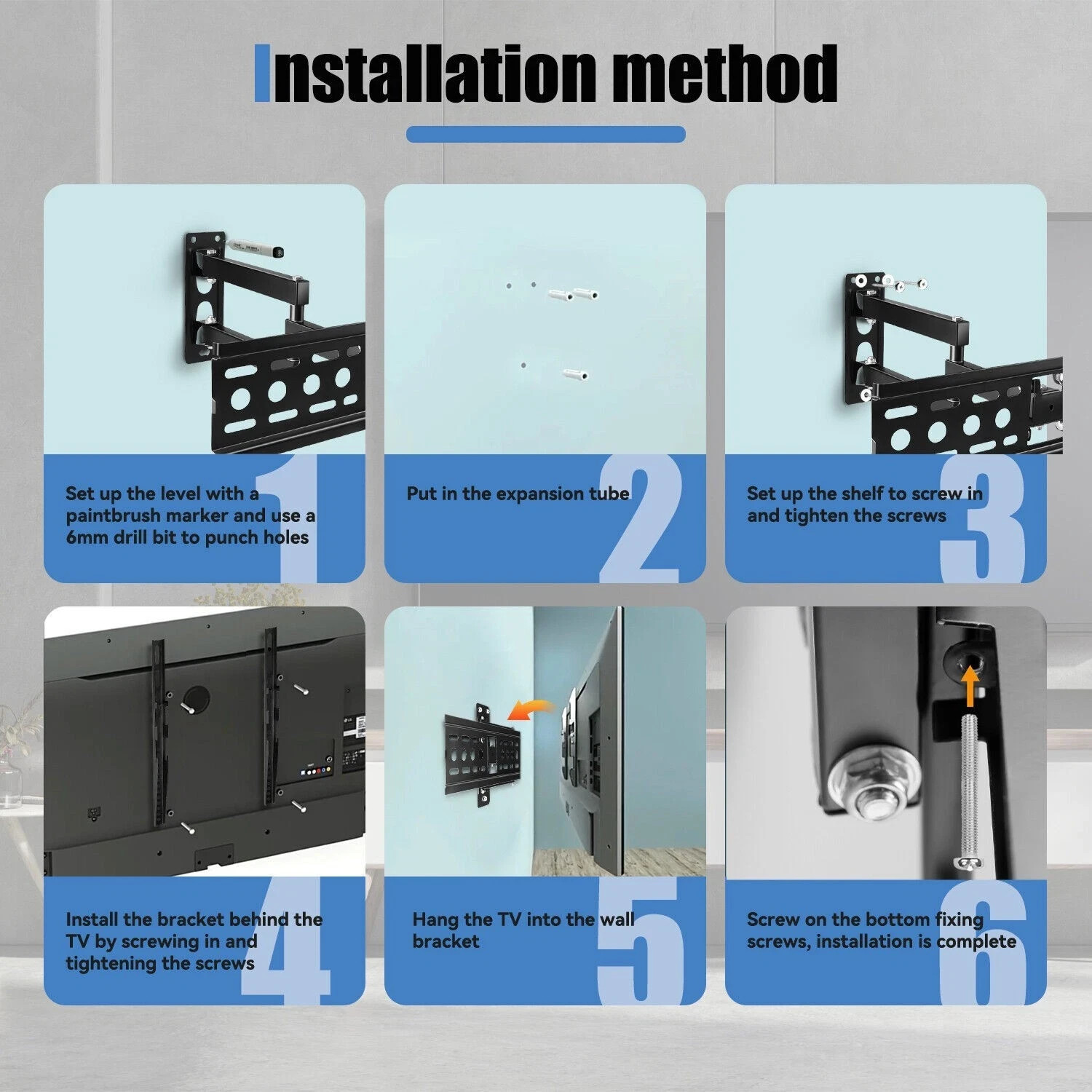 FULL MOTION LCD LED TV WALL MOUNT BRACKET SWIVEL TILT 26 32 40 42 43 47 50 55