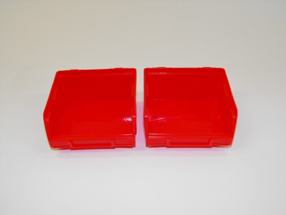 2 Harbor Freight Wall Mount Hanging Storage Bins Replacement Red Small Plastic