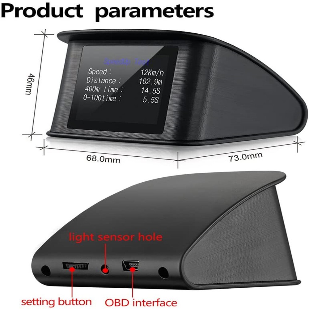 Digital Device Consumption Tool Car HUD P10 OBD2 head Up Display Speedometer