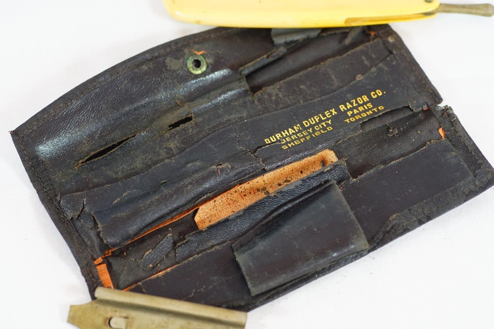 Antique Durham Duplex Razor Co. Folding Straight Razor Shaving Kit