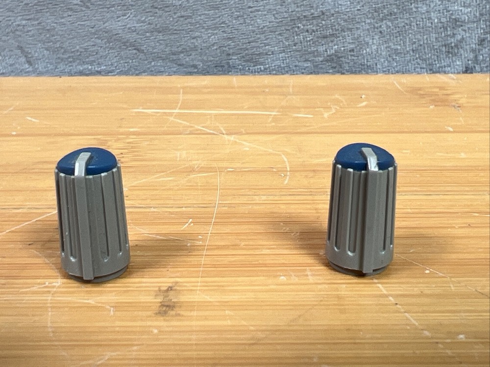 Mackie 1202 mic/line mixer Blue EQ KNOBS- AUTHENTIC Set Of 2