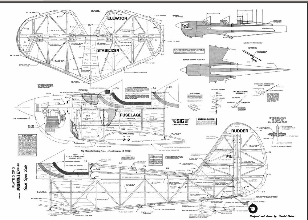 Spacewalker II Giant Scale RC Model Airplane Printed Plans