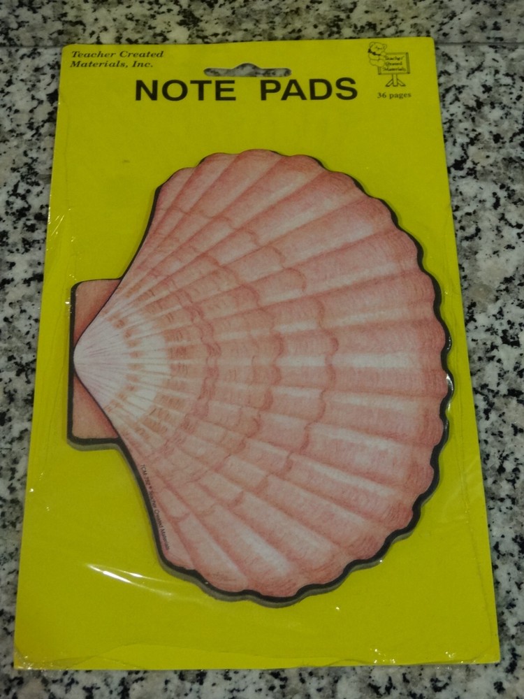 Teacher Created Materials 3 Different Note Pads-Birthday Cake, Seashell, & Bus