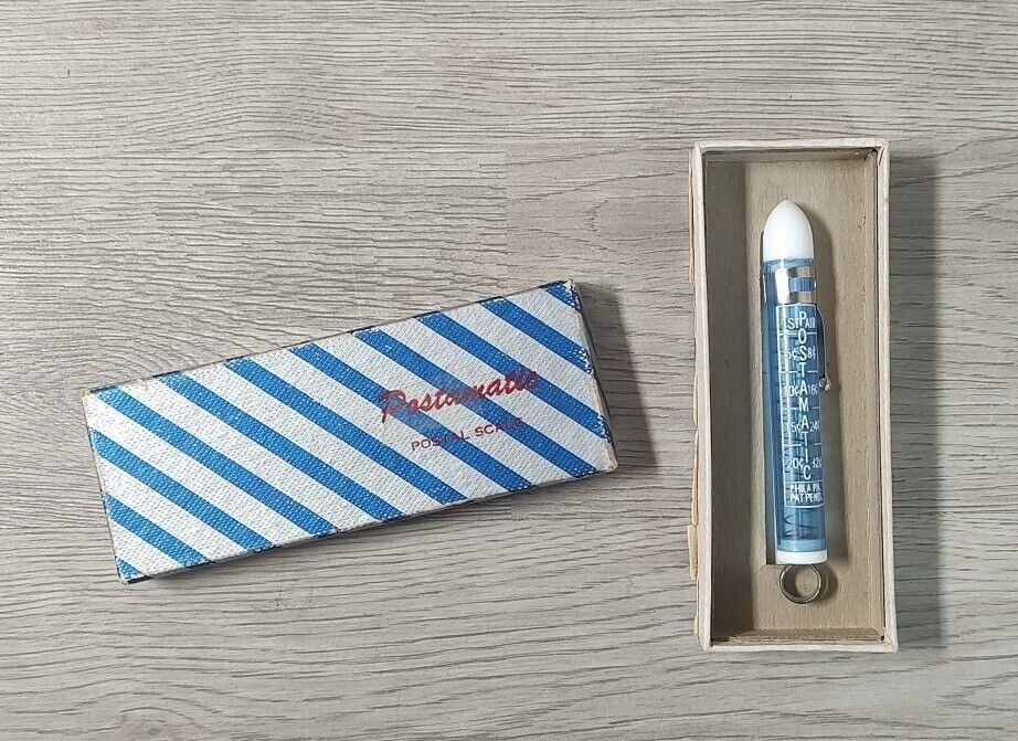 1950s Postamatic Pocket Postal Scale w/ Box Spring Loaded