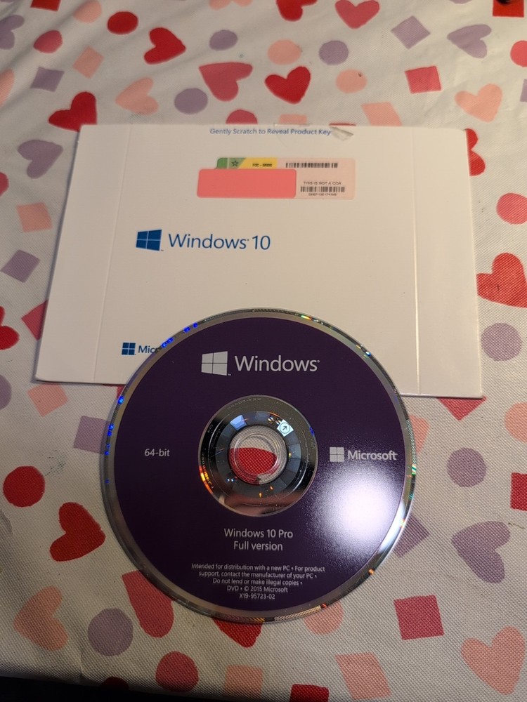 Windows 10 Pro 64bit English Full version DVD No Key