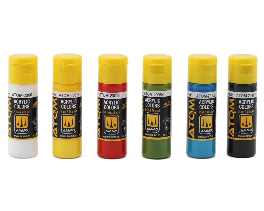 Ammo By Mig Atom Basic Colors Airbrush Acrylic Paint Set [ABJATOM-20820]