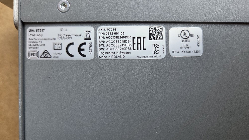 Axis P7216 Rack Mountable Video Encoder